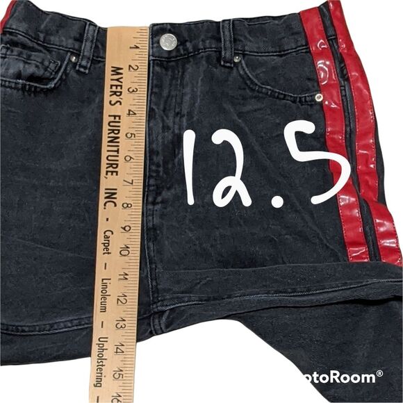 BDG Urban Outfitters black lightly distressed mom Jean striped side 28 (… - Picture 5 of 11